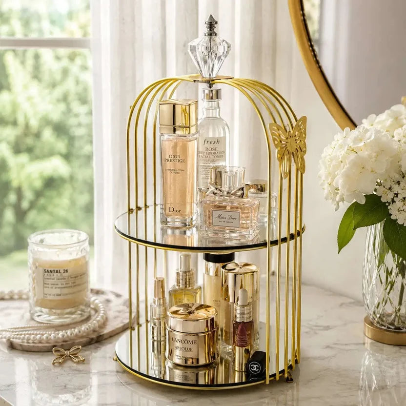 Butterfly 2 Layers Cage Vanity Organizer