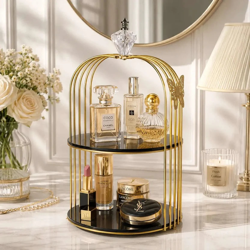 Butterfly 2 Layers Cage Vanity Organizer