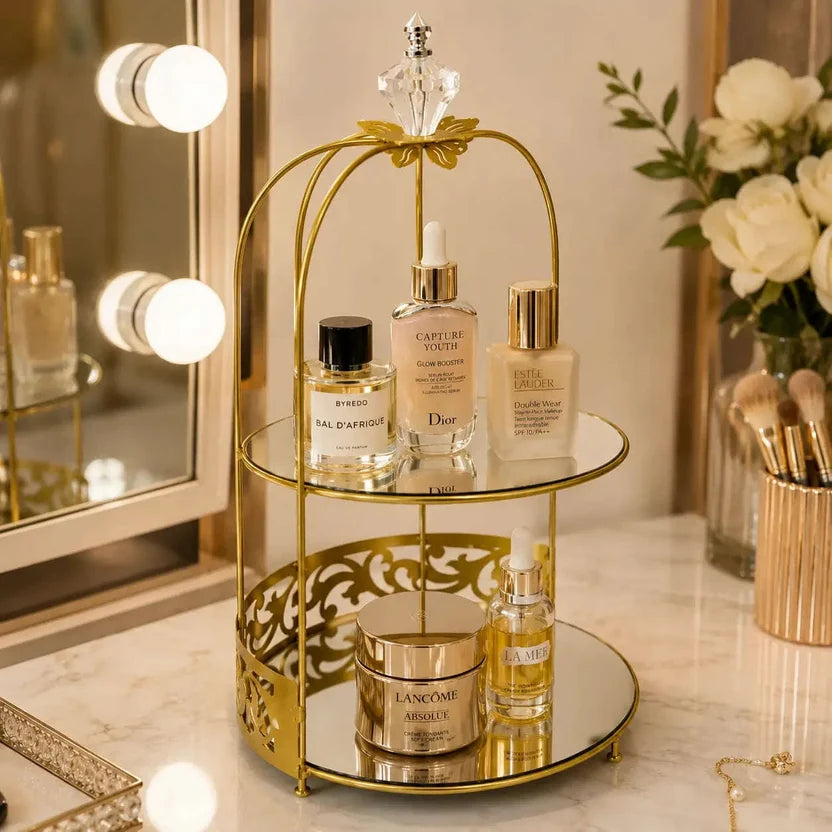 2-Tier Butterfly cage Vanity Organizer