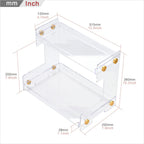 Acrylic 2 Layers Cosmetics Oranizers Stand