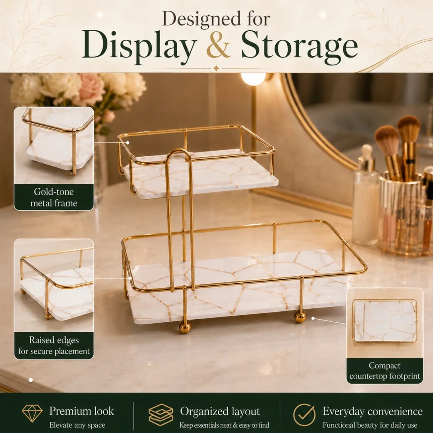 Premium Quality 2 Tiers Organizer
