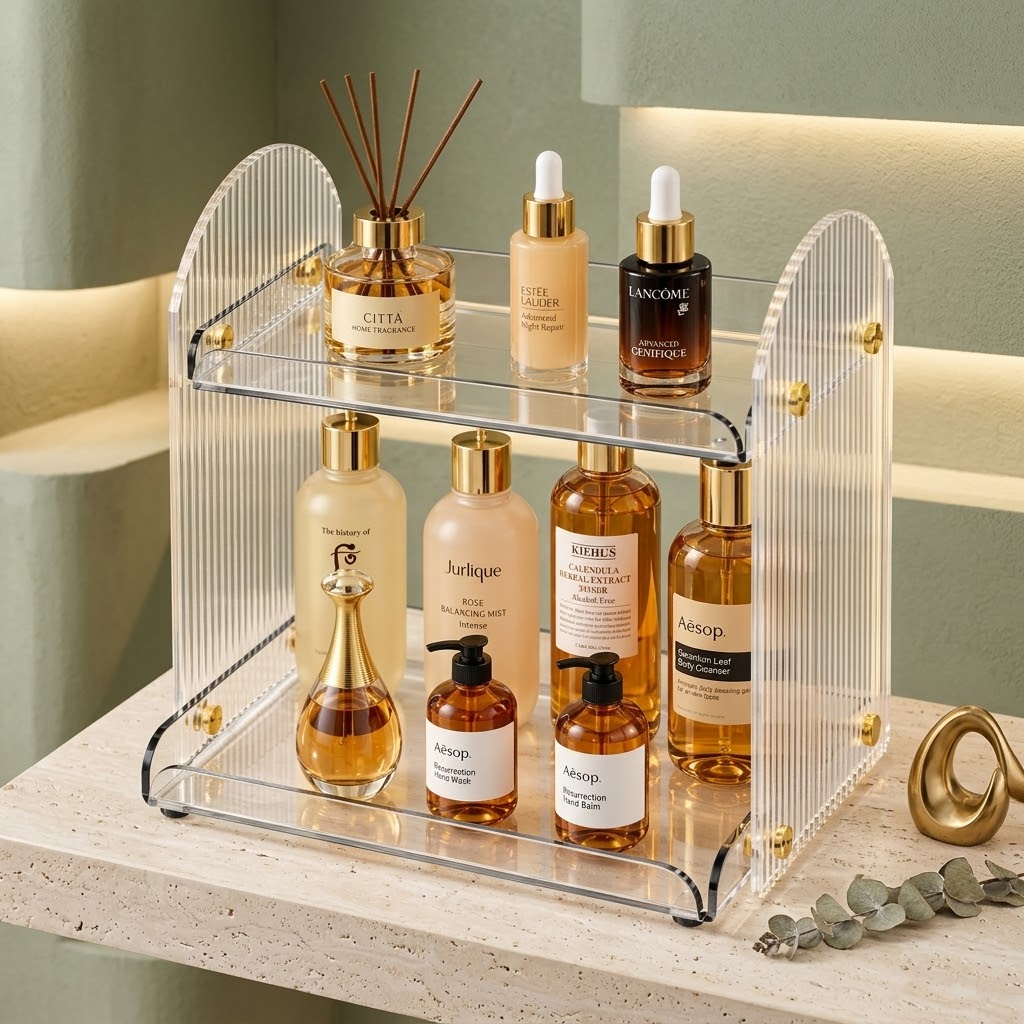 2-Layer Acrylic Makeup and Cosmetic Organizer