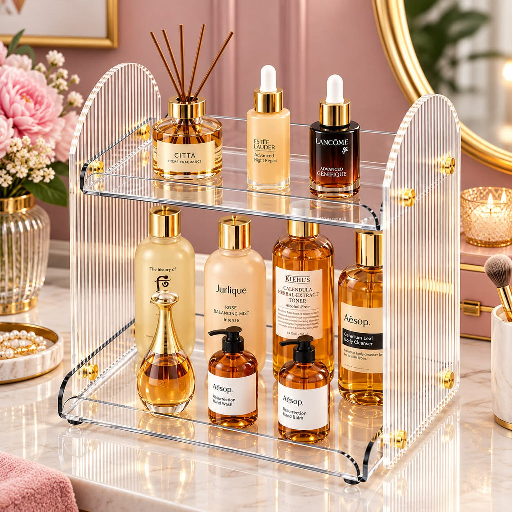 2-Layer Acrylic Makeup and Cosmetic Organizer