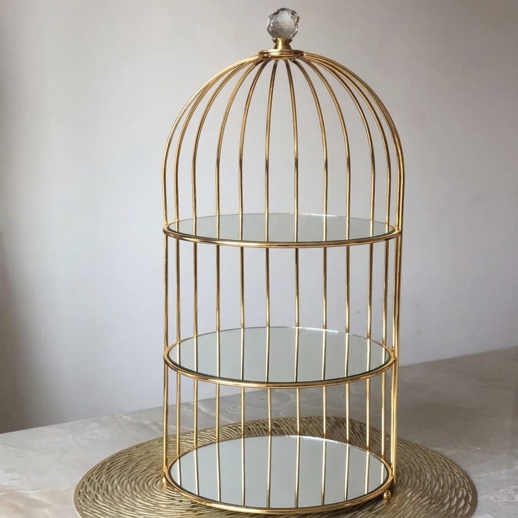 3 Layers Cage Cosmetics Storage Organizer.
