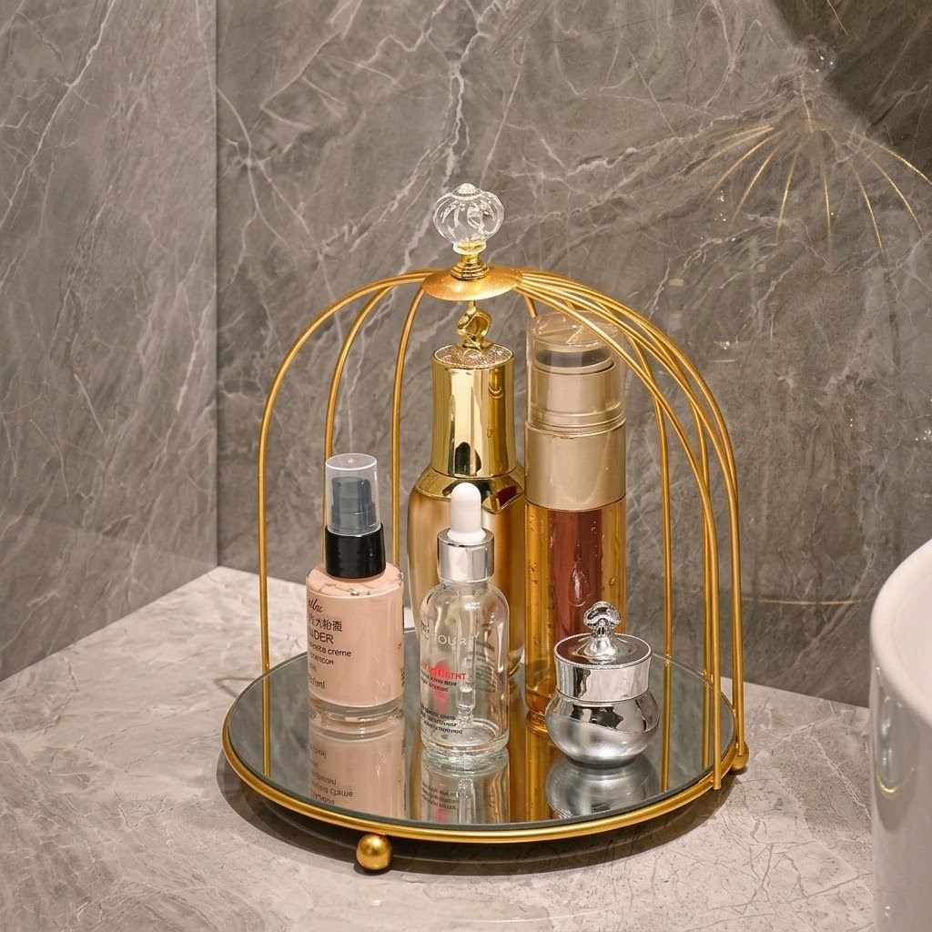 Single Cage Cosmetics Makeup Organizer.