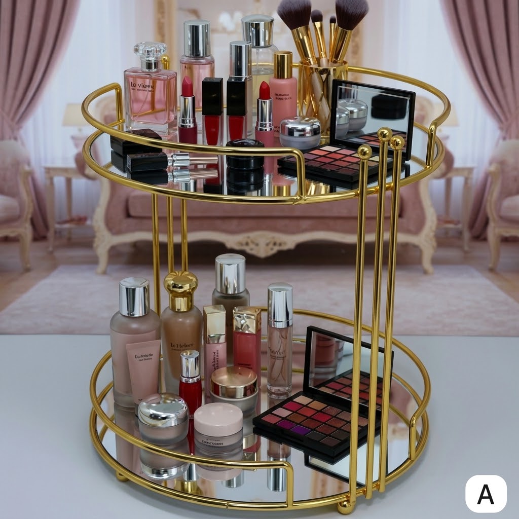 2 Layers Makeup Organizer Stand.