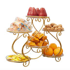 5-Tier Metal Fruit Basket Stand – Stylish Multi-Layer Kitchen Storage & Serving Rack