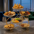 5-Tier Metal Fruit Basket Stand – Stylish Multi-Layer Kitchen Storage & Serving Rack