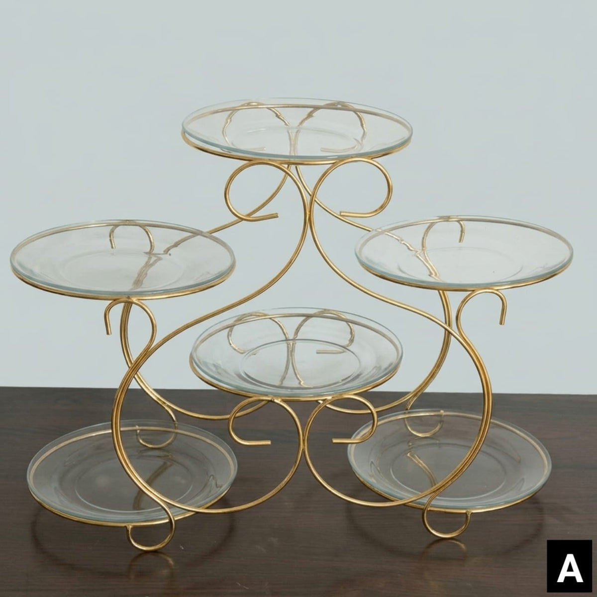 5-Tier Metal Fruit Basket Stand – Stylish Multi-Layer Kitchen Storage & Serving Rack