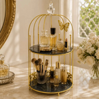 Premium Butterfly Design Gold Makeup Organizer