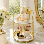 Premium Butterfly Design Gold Makeup Organizer