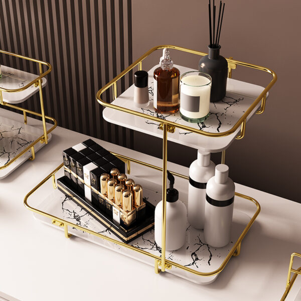 Moder Design Free Standing Shelf 2 Tier Mackeup Organizer.