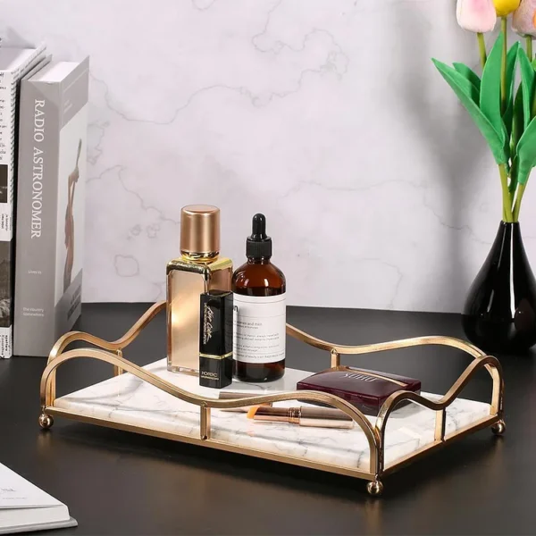Cosmetics Tray, Rectangular Decorative Tray.