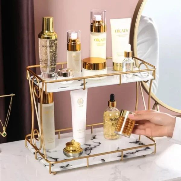 2 Tiers Dressing Vanity Organizer For Cosmetics.