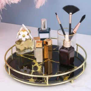 Makeup Round Tray For Perfume, Jewelry & Cosmetics.
