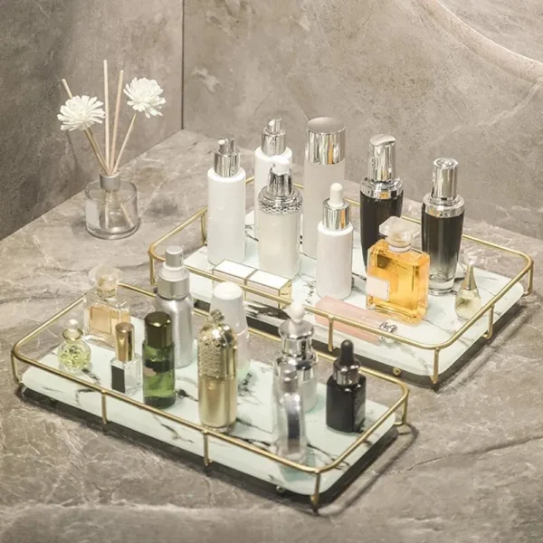 Vintage Glass For Cosmetics Vanity Tray.