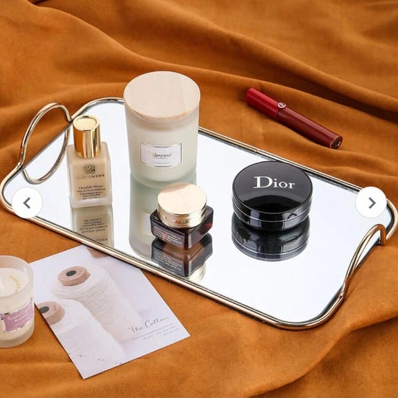 Tableware Cosmetics Dish With Mirror Tray