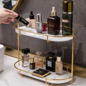 European Design Free Standing Shelf 2Tier Mackeup Organizer.