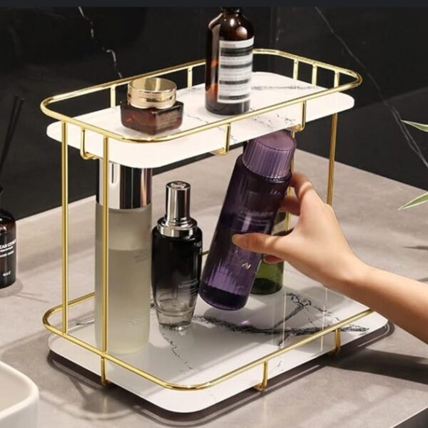 European Design Free Standing Shelf 2 Tier Organizer.