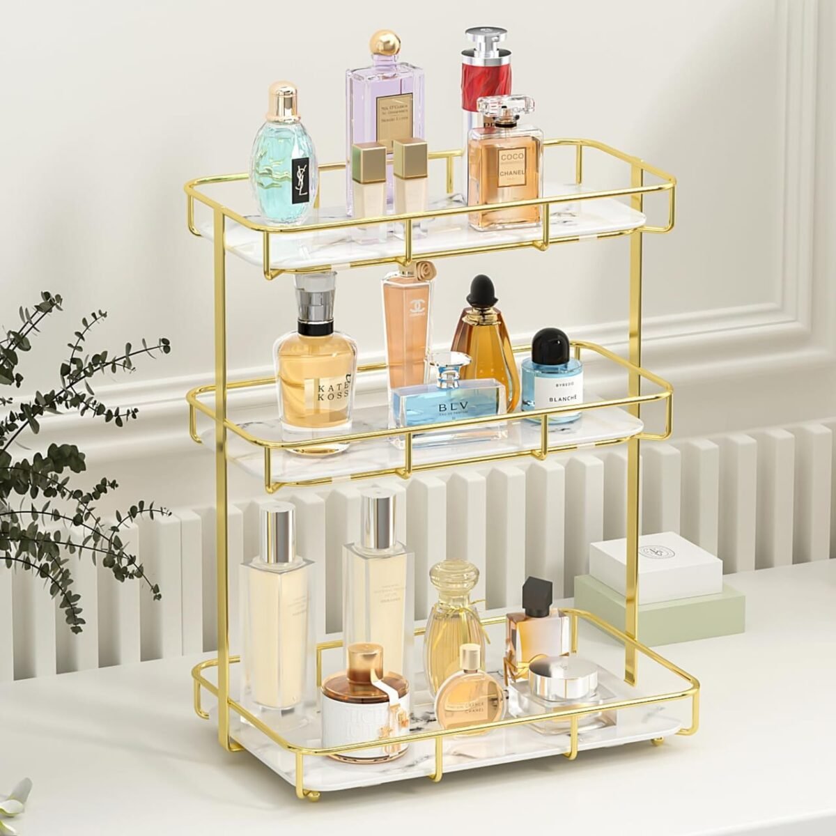3 Layers Luxury Design Free Standing Shelf Makeup Organizer. - Image 2
