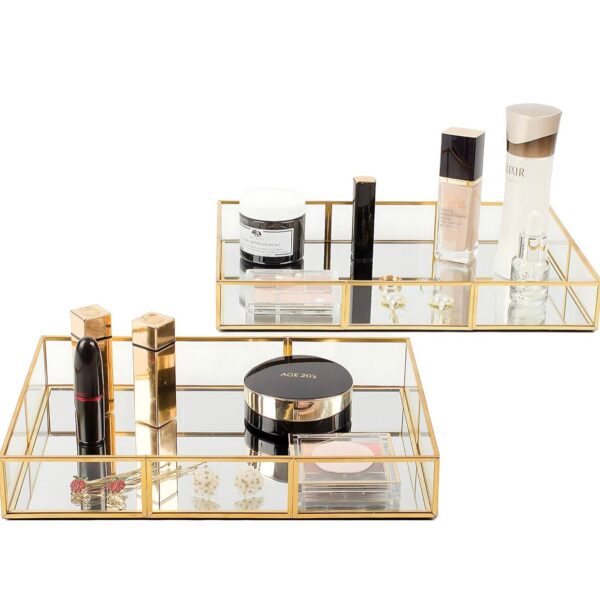 2 Pieces Single Makeup Organizer Trays.