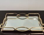 Gold Mirror Tray, Rectangular Decorative & Coffee Table. - Image 4