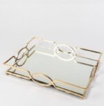 Gold Mirror Tray, Rectangular Decorative & Coffee Table. - Image 3