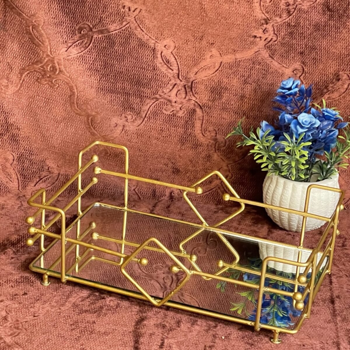 Vintage Glass For Cosmetics Vanity Tray. - Image 4