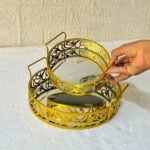 Round Set of 2 Cosmetics & Serving Trays. - Image 6