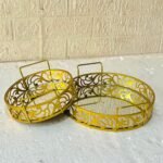 Round Set of 2 Cosmetics & Serving Trays. - Image 2