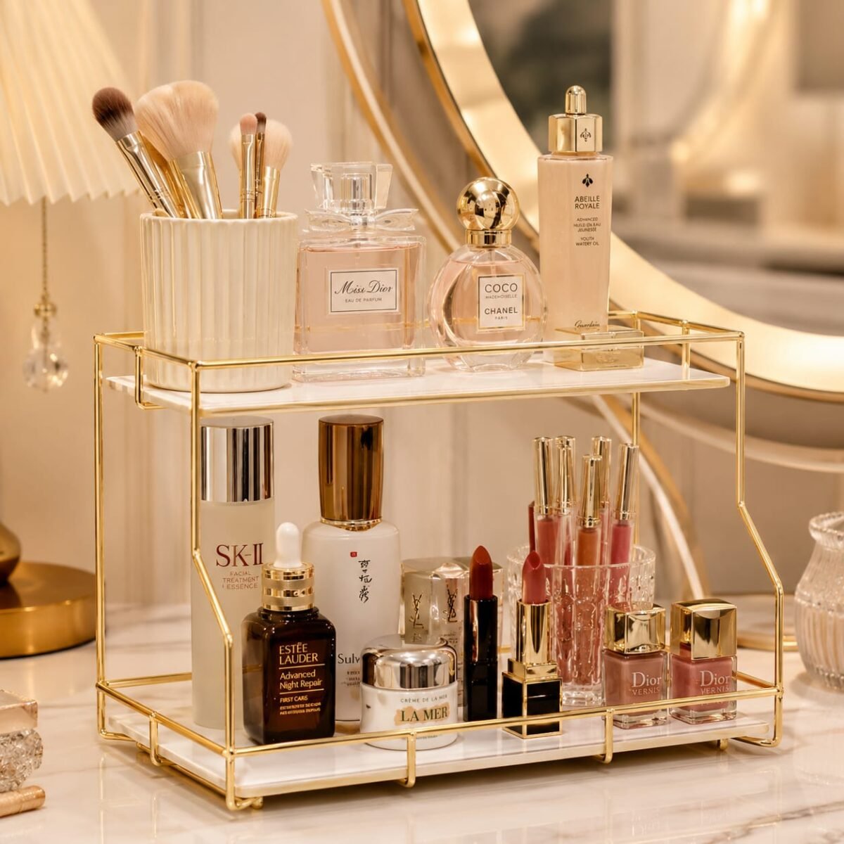 2 Layers Cosmetics and Makeup Organizer. - Image 7