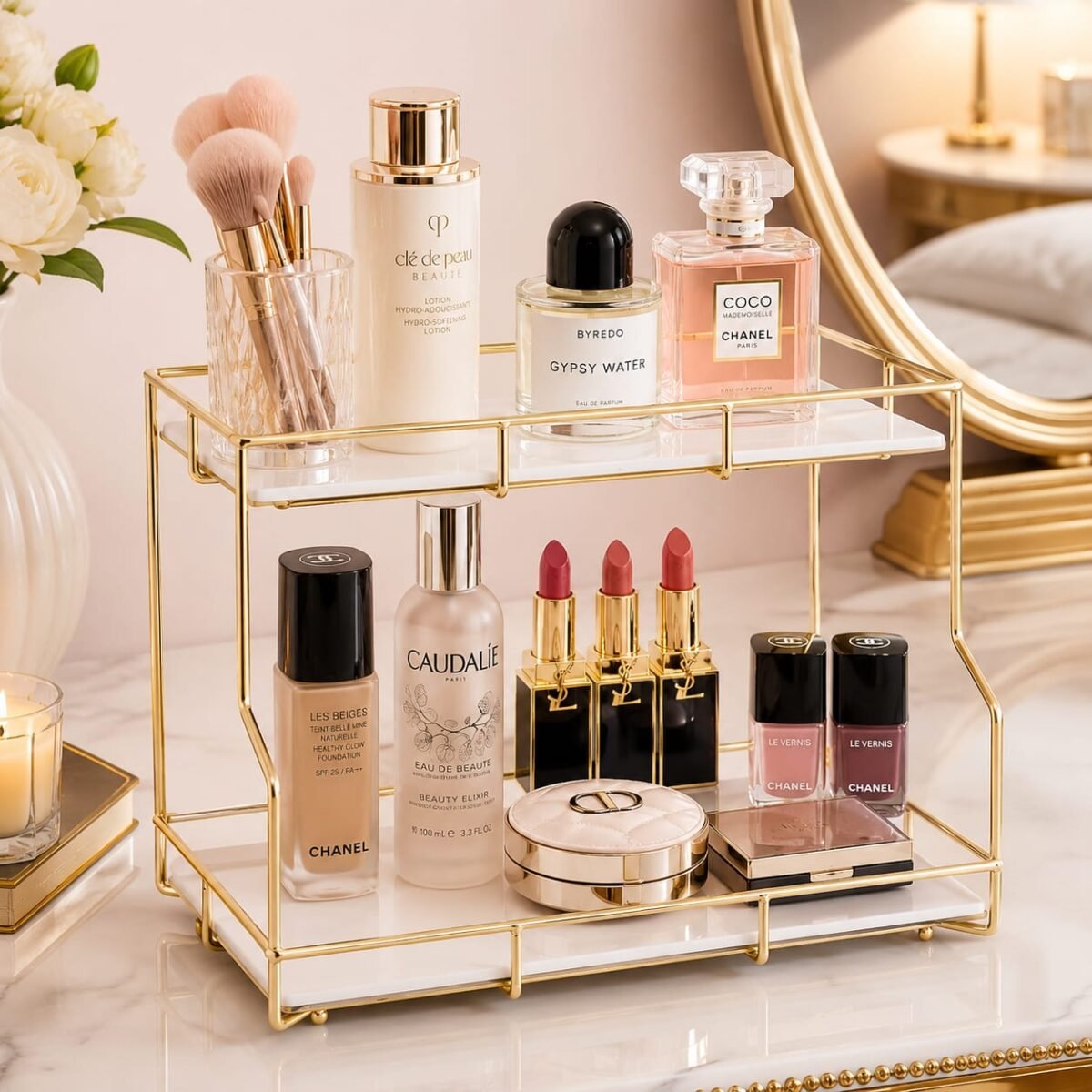 2 Layers Cosmetics and Makeup Organizer. - Image 3