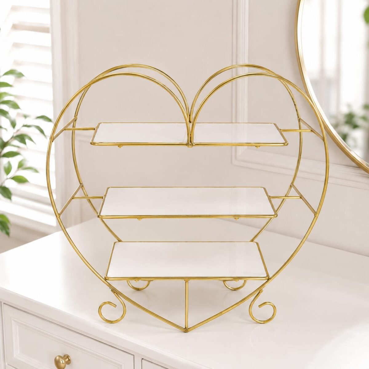 Aimaas Heart Shape 3 Layers Cosmetics & Food Organizer - Image 3