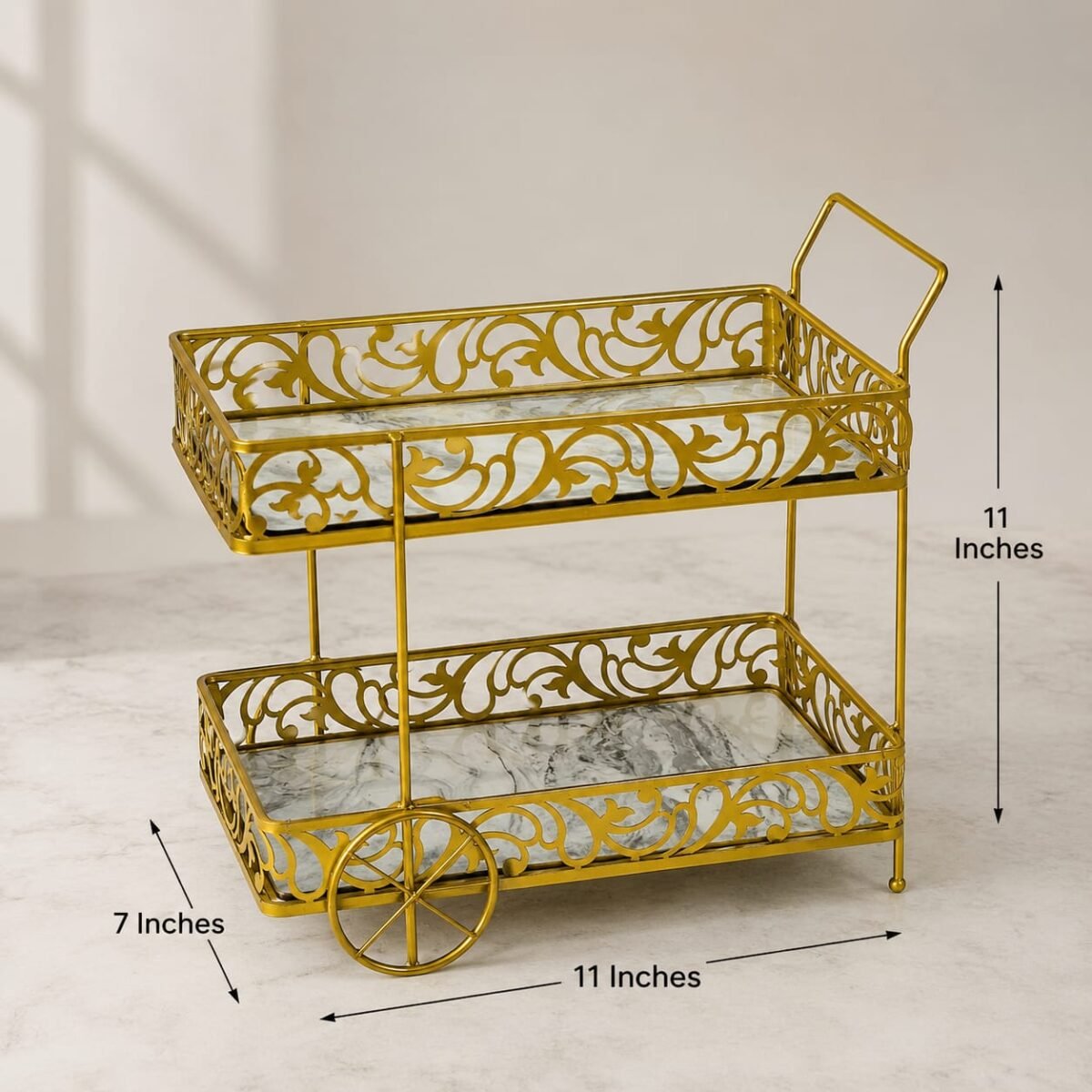 Tea Trolly Shape Organizer of Aimaa Store - Image 3