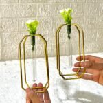 Aimaas 2 Pieces Crystal Flower Holder Stand