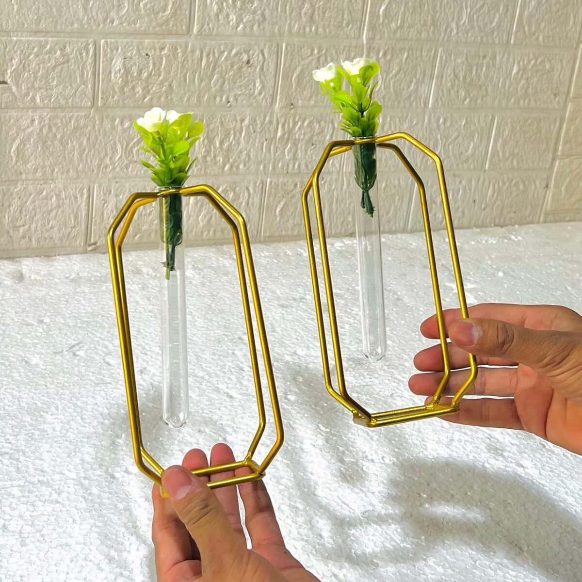 Aimaas 2 Pieces Crystal Flower Holder Stand - Image 3