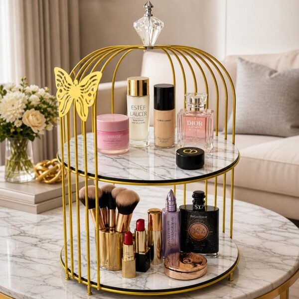 Butterfly 2 Layers Cage Vanity Organizer