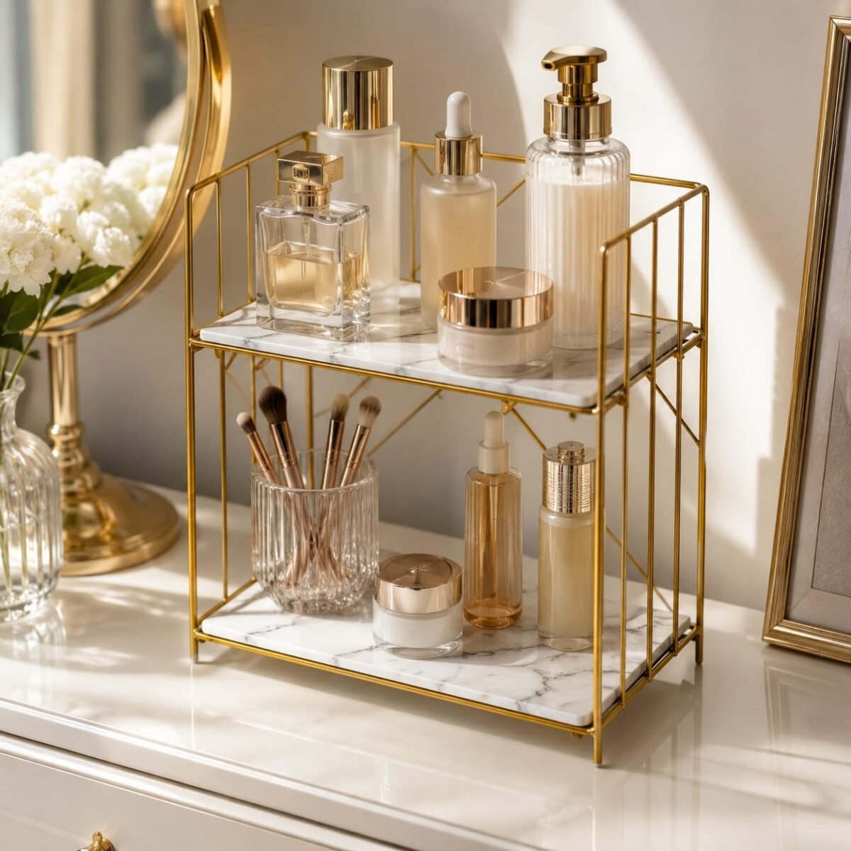 Multi 2 Layers Cosmetics Organizer Purpose. - Image 2