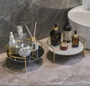 Aiza's Round Shape Cosmetics Organizer Tray