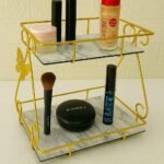Multi-purpose organizers stand for makeup, cosmetics, and jewelry storage on vanity table