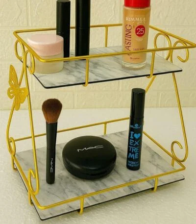 Multi-purpose organizers stand for makeup, cosmetics, and jewelry storage on vanity table