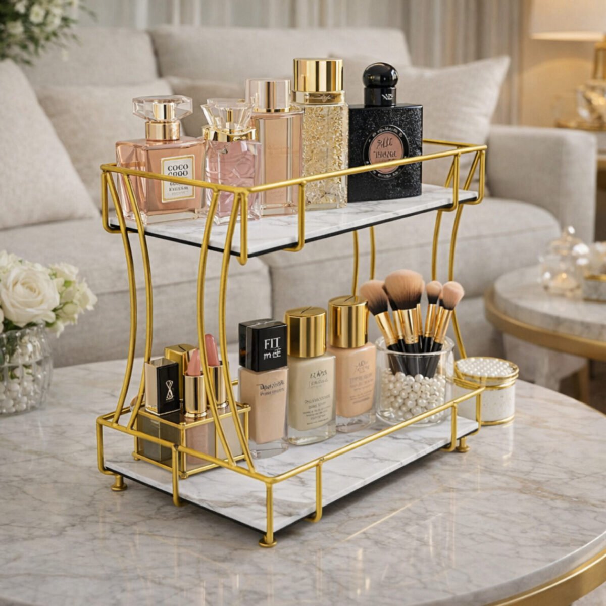 2 Tiers Organizer For Cosmetics & Makeup - Image 2