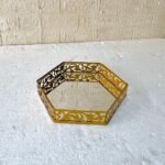 Hexagonal Cosmetics & Serving Mirror Tray - Image 2