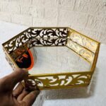 Hexagonal Cosmetics & Serving Mirror Tray - Image 7