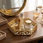 Hexagonal Cosmetics & Serving Mirror Tray