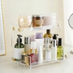 Acrylic 2 Layers Cosmetics Oranizers Stand - Image 2