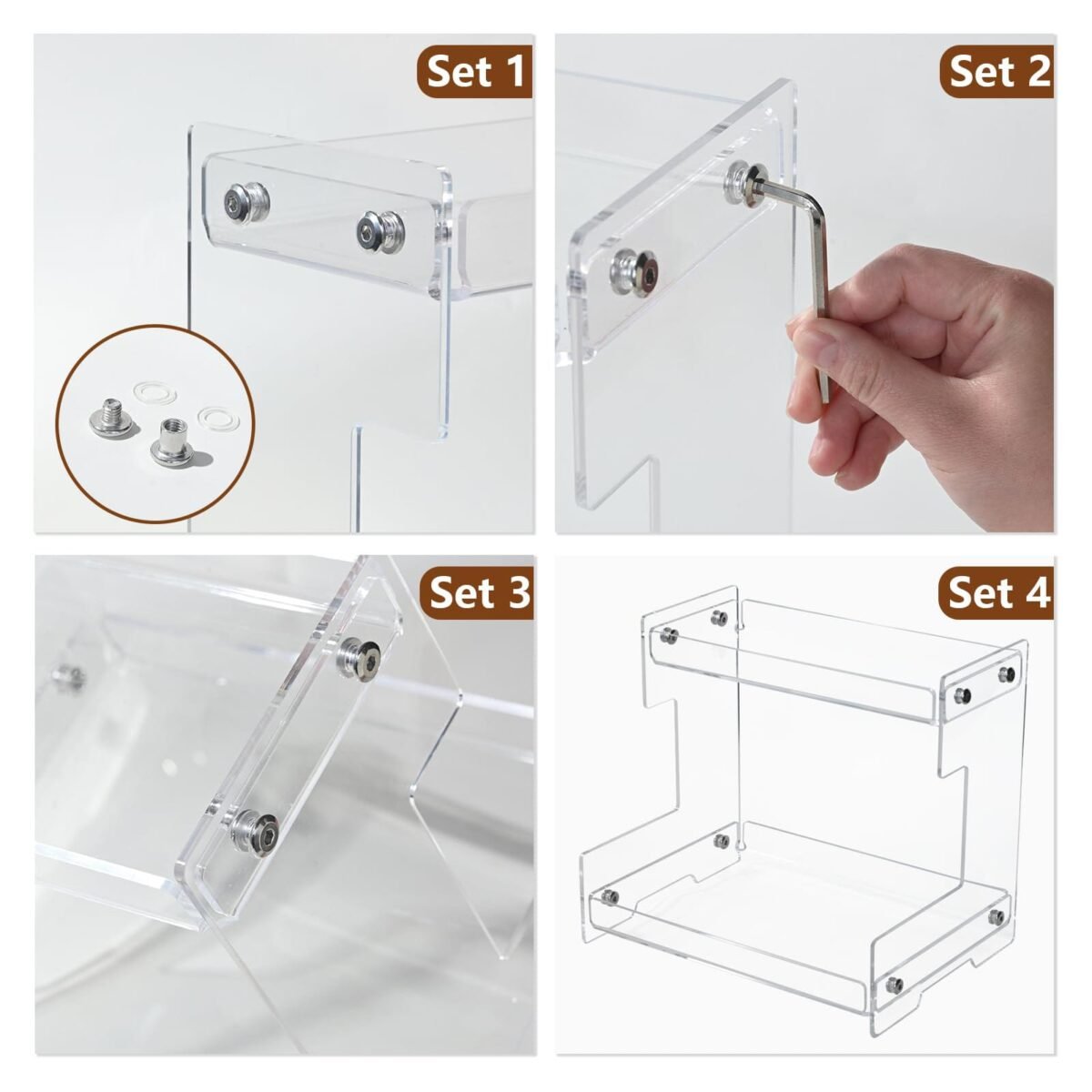 Acrylic 2 Layers Cosmetics Oranizers Stand - Image 9