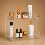 Acrylic 2 Layers Cosmetics Oranizers Stand